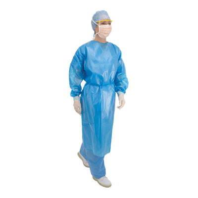 Long–Sleeve Fluid Protection Gowns Blue