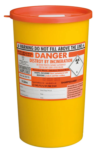 Sharps Disposal Bin 5 Litre