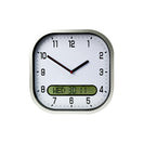 Clear Time Day Date Wall Clock