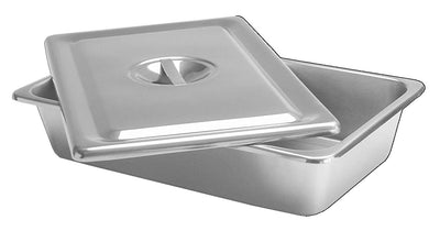 S/S INSTRUMENT TRAY WITH LID - 385 x 335 x 50mm