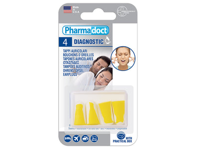 PHARMADOCT Ear Plugs - carton of 12 boxes of 4