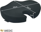 Cooling Gel Seat 100% Memory Foam Cushion - Orthopedic Cushion for Sitting - Coccyx Pain Relief Cushion - Sciatica Pain Relief Cushion - Memory Foam Cushions for Chairs - Black 3D Mesh