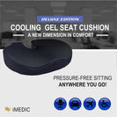 Cooling Gel Seat 100% Memory Foam Cushion - Orthopedic Cushion for Sitting - Coccyx Pain Relief Cushion - Sciatica Pain Relief Cushion - Memory Foam Cushions for Chairs - Black 3D Mesh