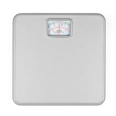 Salter Mechanical Bathroom Scale – Weighing Scales For Body Weight, Max 120 KG Capacity, Non-Slip Platform, Easy Read Rotating Dial, Display Size 6.3 x 3.7 cm, No Batteries Needed, Weigh In kg/st/lbs