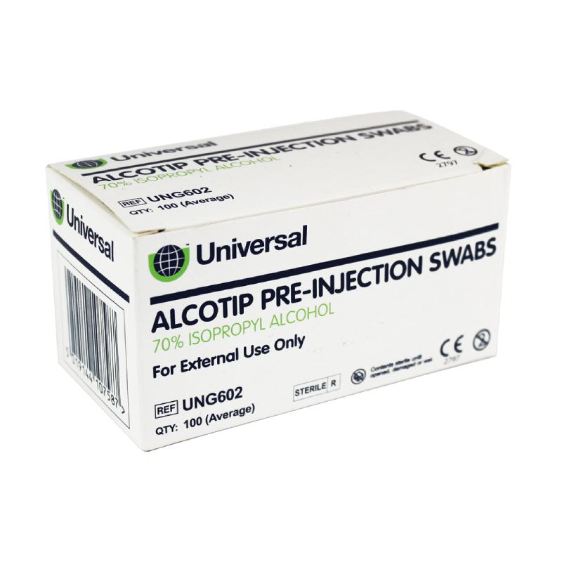 Alcotip Pre-Injection Swabs - Mediworld Ltd