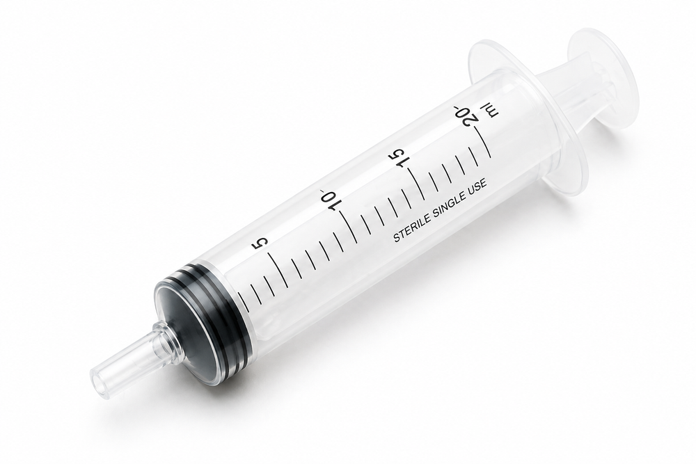Sterile Hypodermic Syringes for single use - 20ml Luer Slip (Box of 100)