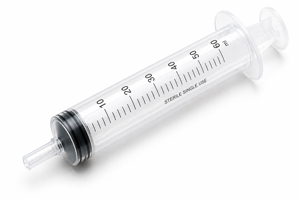 Sterile Hypodermic Syringes for single use - 60ml Luer Slip (Box of 100)