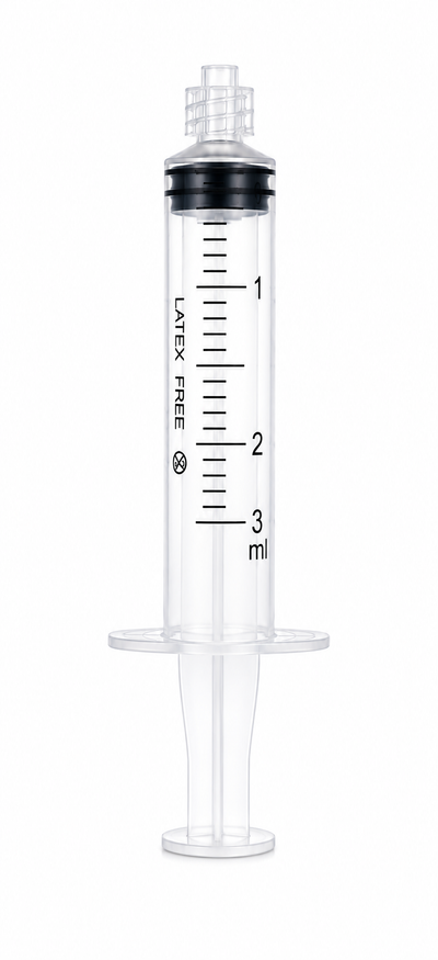 Sterile Hypodermic Syringes for single use - 3ml Luer Lock (Box of 100)