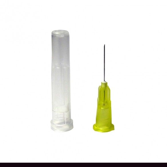 Hypodermic needle 20x25mm yellow pack of 100 Mediworld