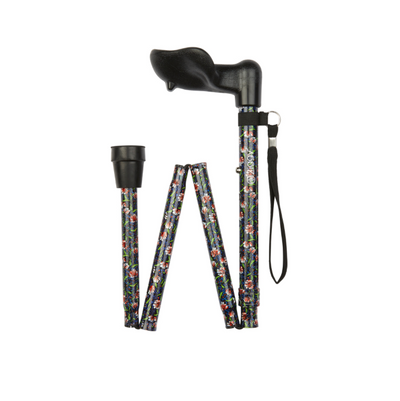 Morris Pattern Short Folding Stick With Anatomical Handle