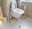NRS Healthcare Mowbray Lite Toilet Frame & Seat - Width Adjustable - Flat-Pack