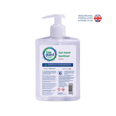 500ml Bioguard Surgical Hand Gel Sanitiser with Pump Dispenser
