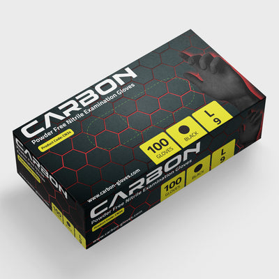 Gloves plus carbon Small (BLACK) - Pack of 100