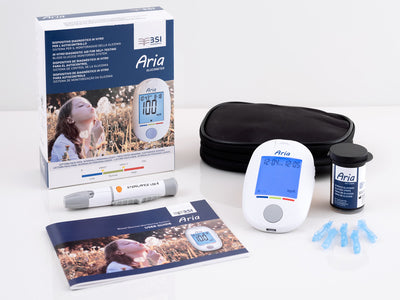 Aria Blood Glucose Monitor Kit – Home Diabetes Testing Kit with Meter, Strips & Lancets