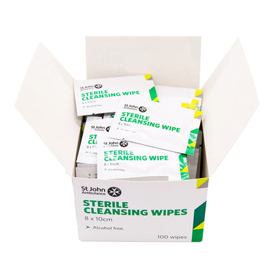Pack of 100 Sterile Cleansing Wipes