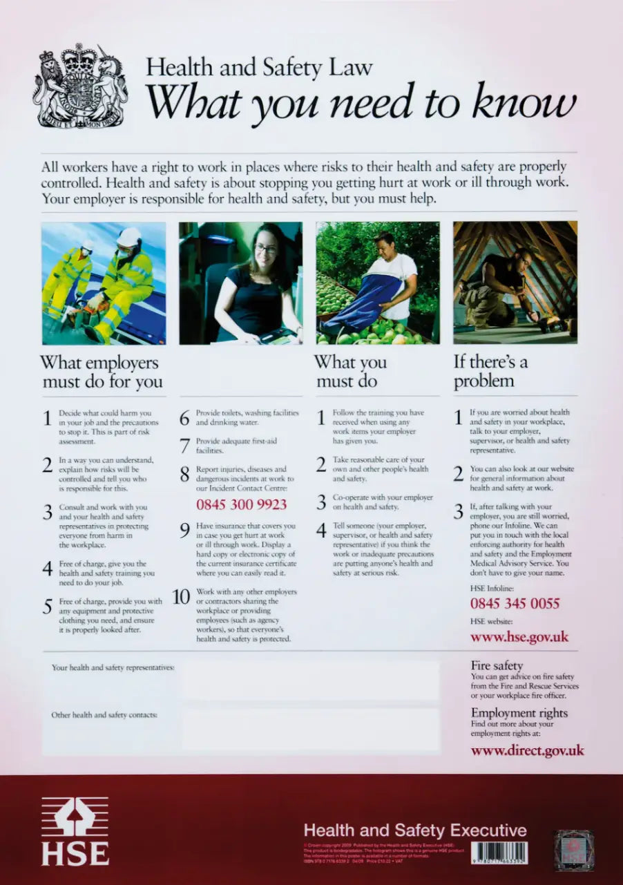 Health And Safety Law Poster Mediworld Ltd 1579