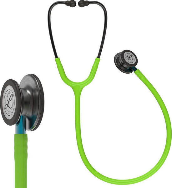 Littmann Classic III Monitoring Stethoscope: Smoke & Lime Green - Blue Stem  5875