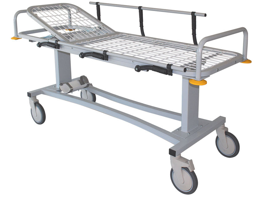 PROFESSIONAL PATIENT TROLLEY (side rails) - Mediworld Ltd