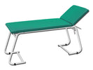 Examination Couch - White Painted - Green Mattress