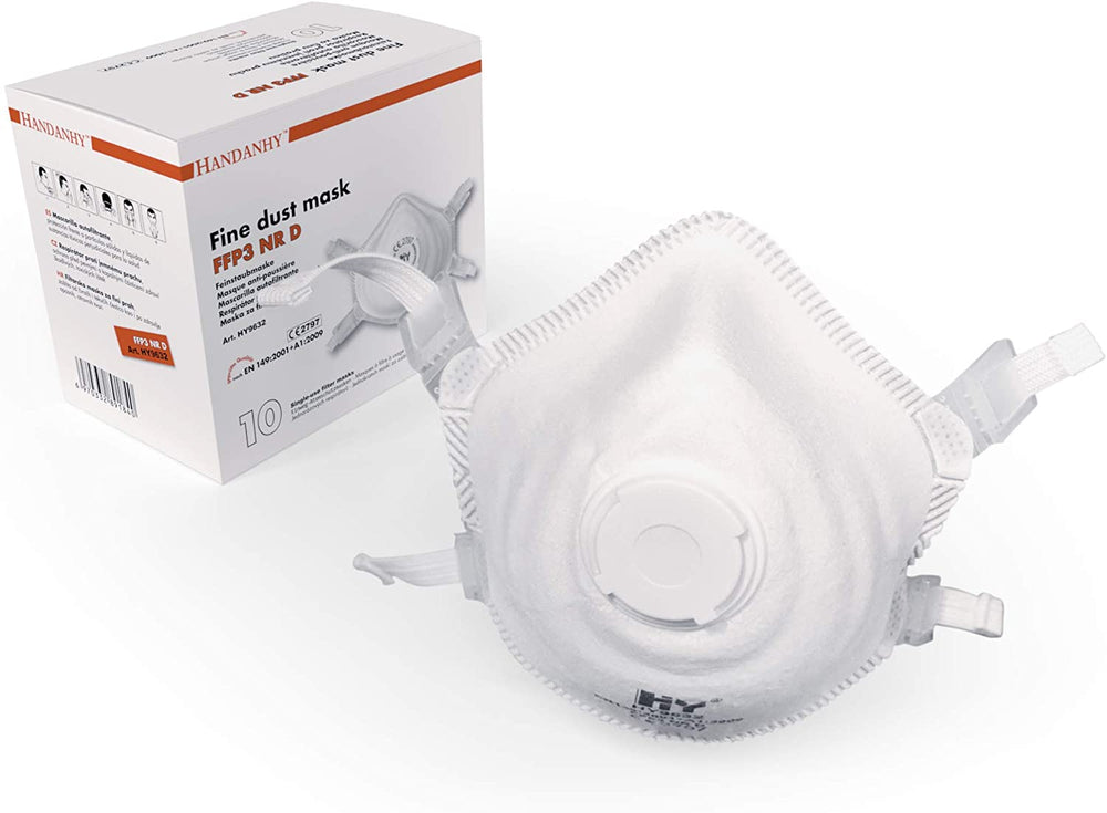 Masque respiratoire à valve Handanhy HY9632 FFP3 (boîte de 10)